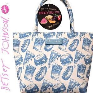Betsey Johnson Love At First Bite Insulated Satchel Lunch Tote Bag